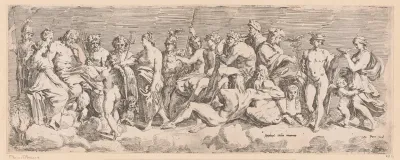Psyche toegelaten tot de goden van de Olympus