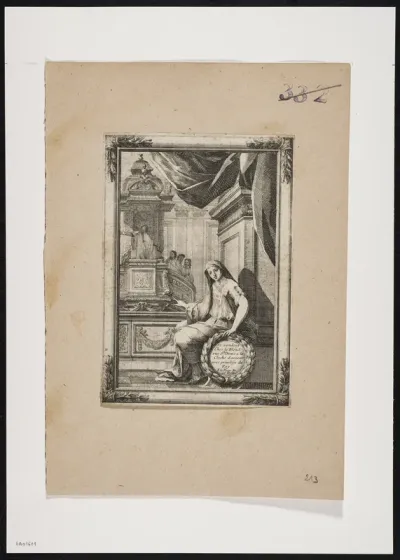 Pulpit in a frame with leaf motives