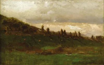 Pumpkins in a Field