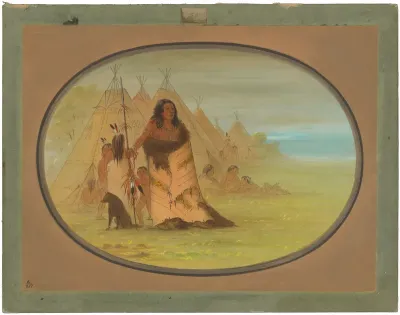 Puncah Chief Surrounded by His Family