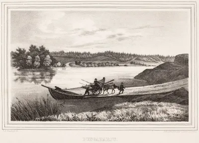 Punkaharju, illustration for Finland Depicted in Drawings, booklets XI and XII