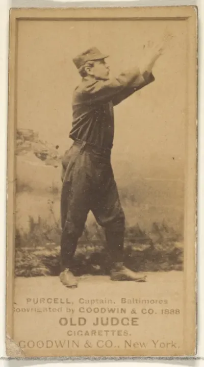 Purcell, Captain, Baltimore Orioles, from the Old Judge series (N172) for Old Judge Cigarettes