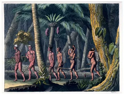 Puri Indians by the Paraiba river, Brazil
