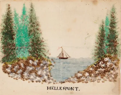 Purjevene merellä. "Hellespont"