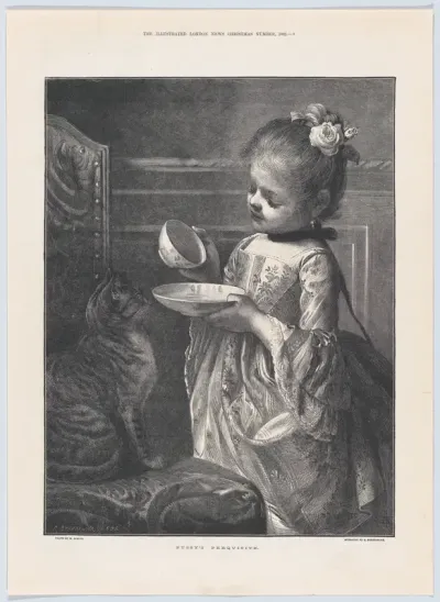 Pussy's Perquisite, from "Illustrated London News" Christmas Number