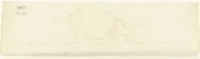 Putti aan weerszijden van een medaillon