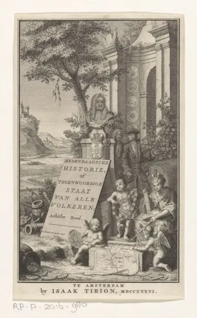 Putti en vrouw met kaart van het Duitse Rijk
