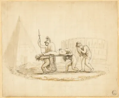 Putti Enacting Roman Funeral Procession