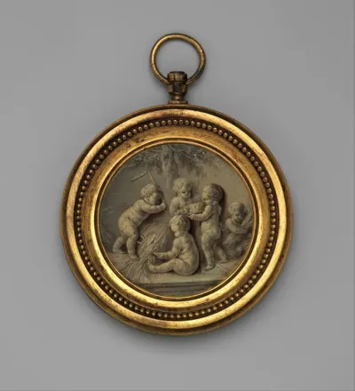Putti Harvesting Wheat