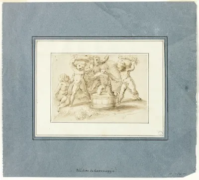 Putti Making Wine