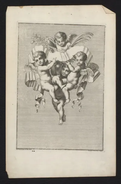 Putti met een lint