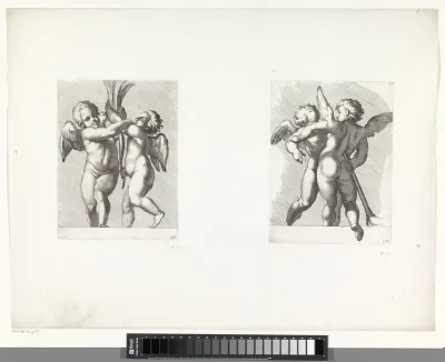Putti met palmtak / Putti met toorts