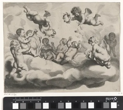 Putti op een wolk