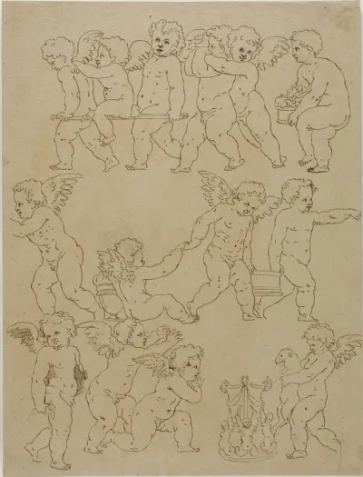 Putti Performing Tasks