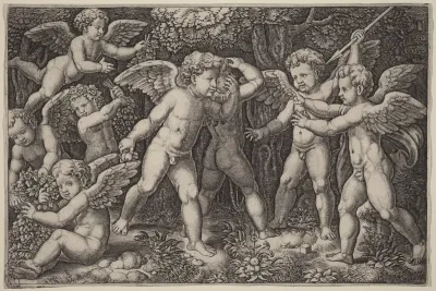 Putti Playing
