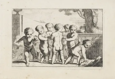Putti spelen zakdoekje leggen