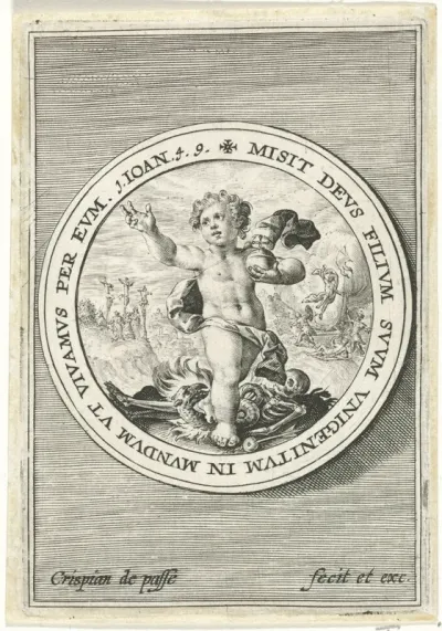 Putto als Salvator Mundi