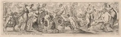 Putto Herding Goats through Garlands