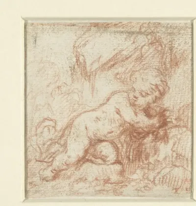 Putto in landschap