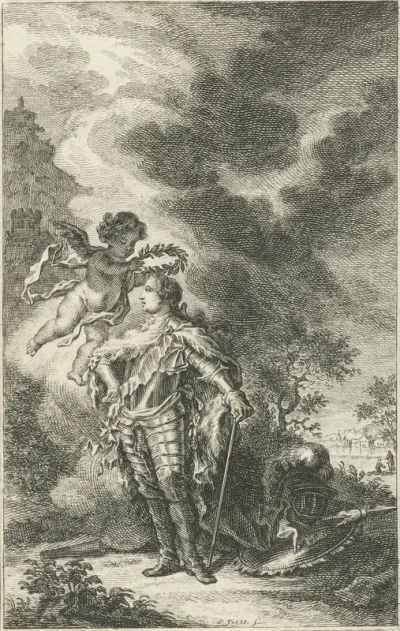 Putto lauwert een krijgsheer