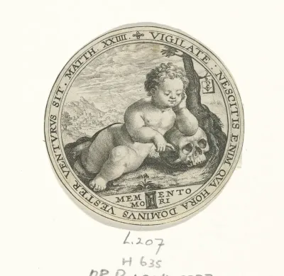 Putto met doodshoofd