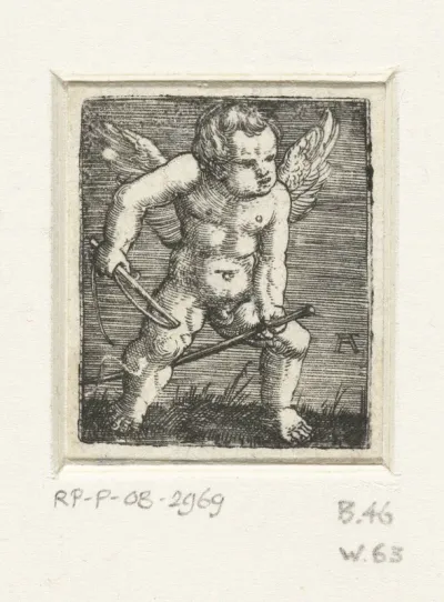 Putto met een stokpaardje