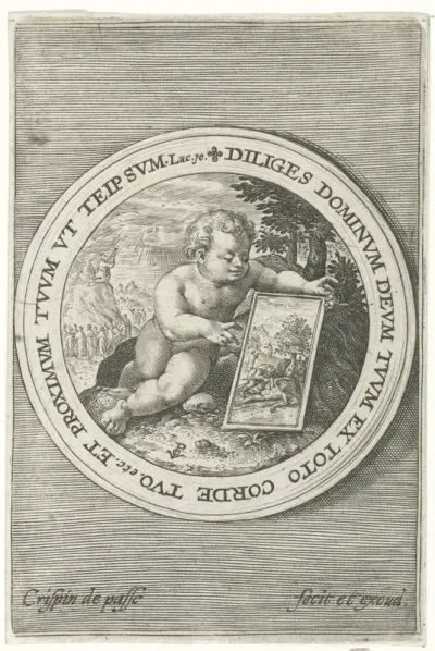 Putto met tablet
