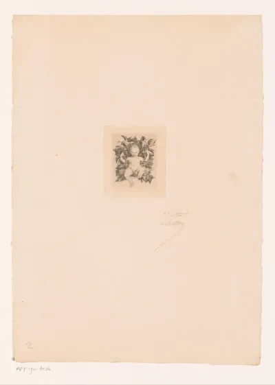 Putto omringd door druivenranken
