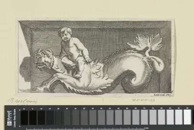 Putto op de rug van een zeemonster