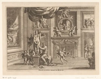 Pygmalion in zijn atelier