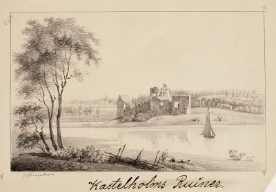 Pyhtää Church, original drawing for Finland Depicted in Drawings