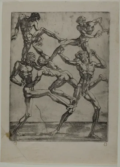 Pyramid of Five Men