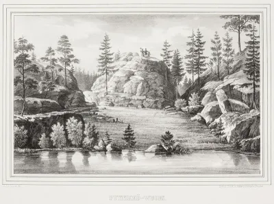 Pyynikinharju Ridge, illustration for Finland Depicted in Drawings, booklets XXIV-XXVII