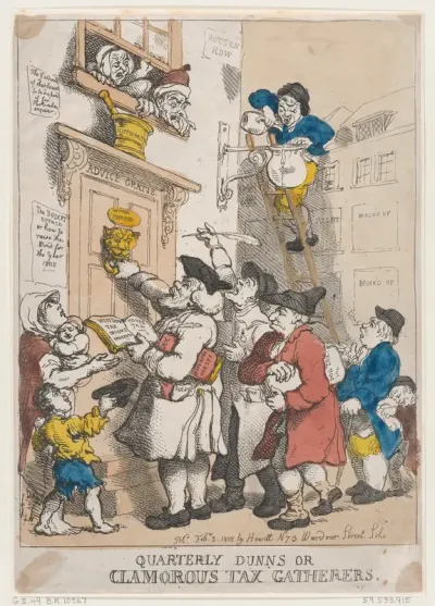 Quarterly Dunns, or Clamorous Tax Gatherers