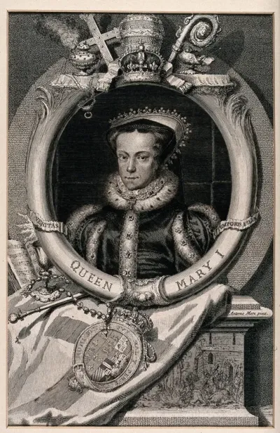 Queen Mary I of England, head and shoulders, in a medallion
