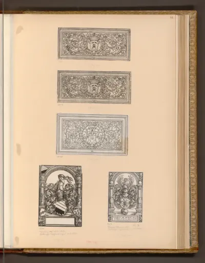 Querfüllung mit der Maske; Wappen