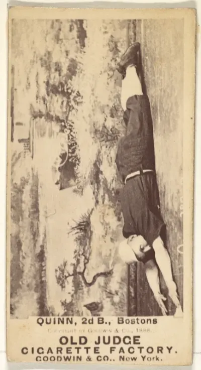 Quinn, 2nd Base, Boston, from the Old Judge series (N172) for Old Judge Cigarettes