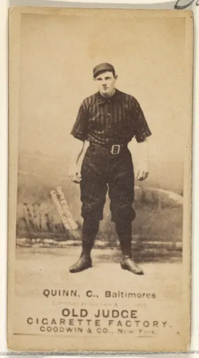Quinn, Catcher, Baltimore Orioles, from the Old Judge series (N172) for Old Judge Cigarettes