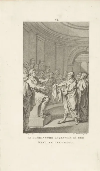 Quintus Fabius Maximus voor de raad in Carthago