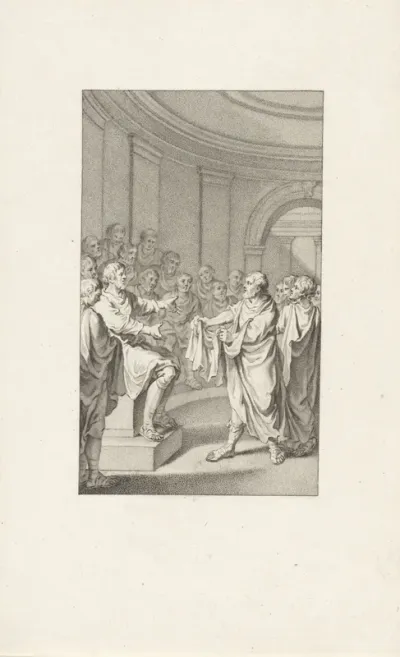 Quintus Fabius Maximus voor de raad in Carthago