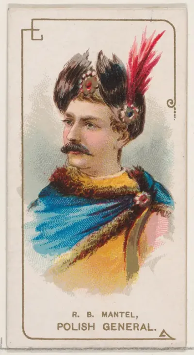 R. B. Mantel Dressed as Polish General, from the set Actors and Actresses, Second Series (N71) for Duke brand cigarettes
