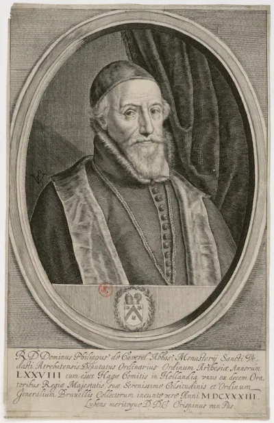 R. D. Dominus Philippus de Caverel Abbas Monasterii Sancti Vedasti Atrebatensis [...] Crispinus van Pas.