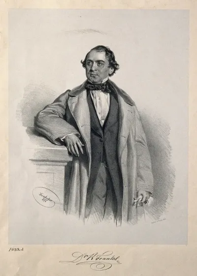 R. Frankel. Lithograph by J. Kriehuber, 1858