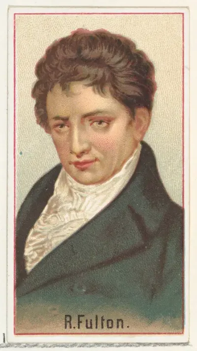 R. Fulton, printer's sample for the World's Inventors souvenir album (A25) for Allen & Ginter Cigarettes