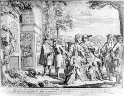 Raadsel van Nijmegen, een gravure van Romein de Hooge.