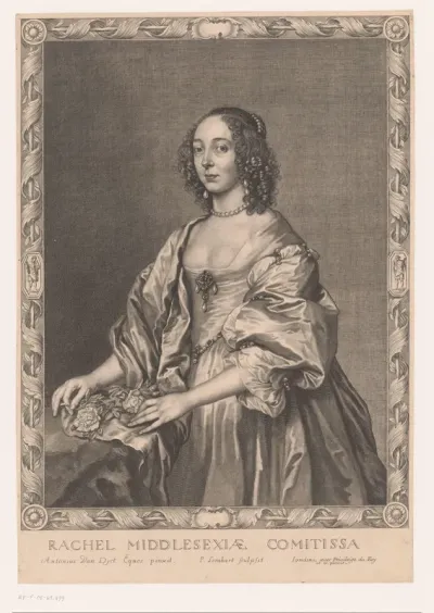 Rachael Fane, gravin van Middlesex in een ornamentele lijst