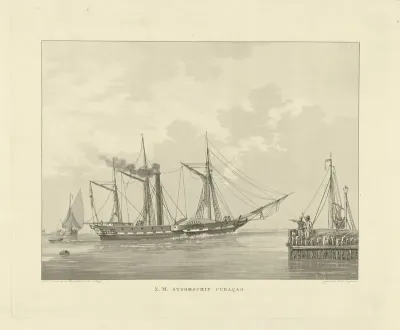 Raderstoomboot bij een kade
