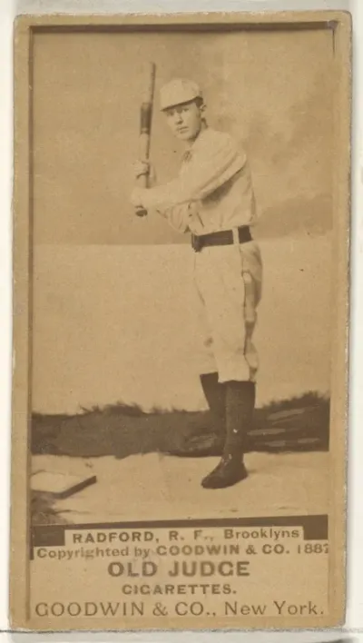 Radford, Right Field, Brooklyn Bridegrooms, from the Old Judge series (N172) for Old Judge Cigarettes