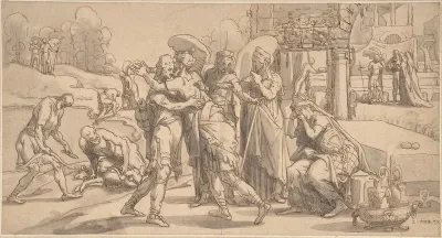 Raguel's Reception of Tobias at Ecbatana