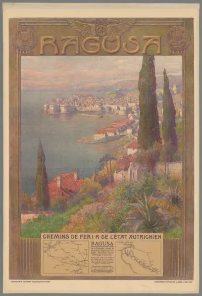 Ragusa, chemins de fer IR de l' Etat Austrichien.